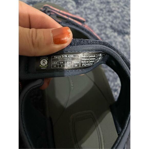 TEVA TIRRA WOMEN SPORT SANDALS PALMS INDIGO/ ROSE VIOLET US 11 NEW - Picture 6 of 8